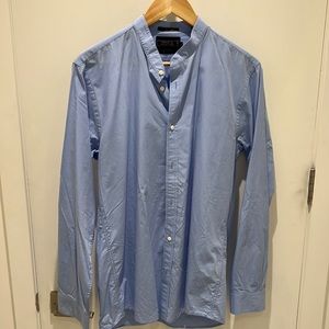 Scotch & Soda slim fit blue dress shirt with French collar